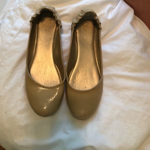 Nude patten flats